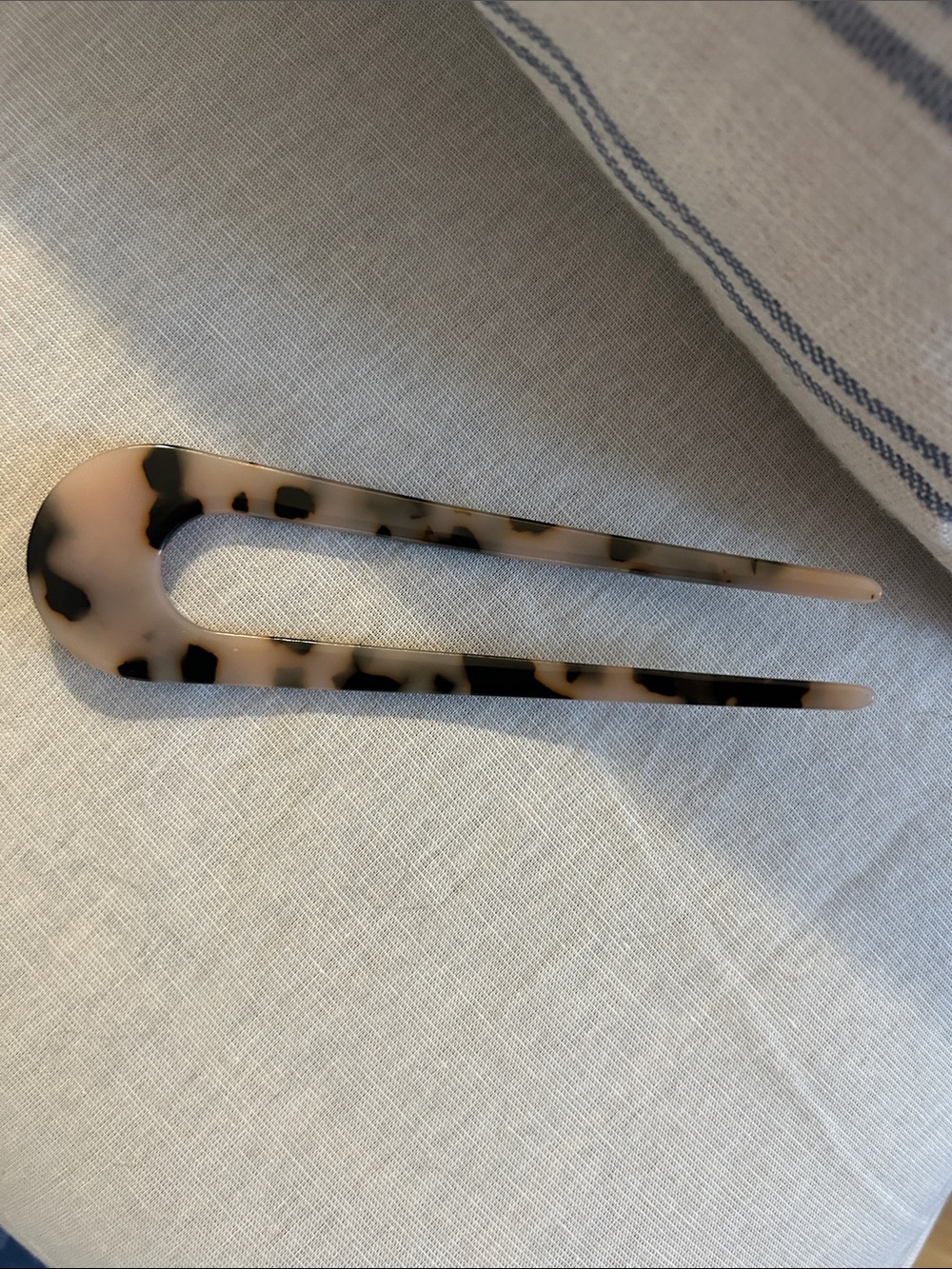 Tortoiseshell French Hair Fork - Neutral Brown Hair Accessory - Picture 2 of 4